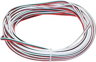 MECCANIXITY 26 Gauge 3 Conductor Electrical Wire Tinned Copper Cable 49FT Flexible Stranded Hook-up Wire for LED Strips Lamps Residential Wiring Car Circuit