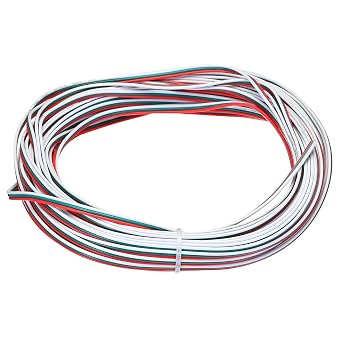 MECCANIXITY 26 Gauge 3 Conductor Electrical Wire Tinned Copper Cable 49FT Flexible Stranded Hook-up Wire for LED Strips Lamps Residential Wiring Car Circuit