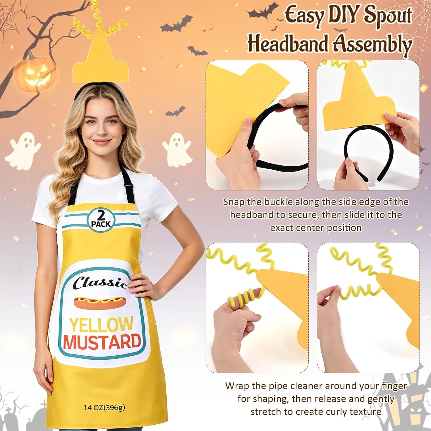 4 Pcs Couples Halloween Costumes for Couples Adults