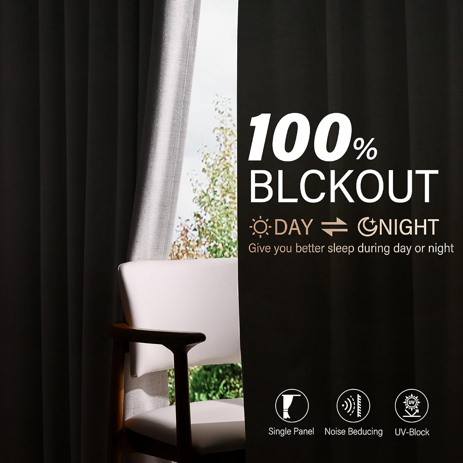 Joywell Extra Long 100% Blackout Linen Curtains 156 Inches Light Cream Black Out Curtain 13ft Neutral Boho Farmhouse Drapes with Back Tab for Bedroom Living Room High Ceiling Window 1 Panel 52x156