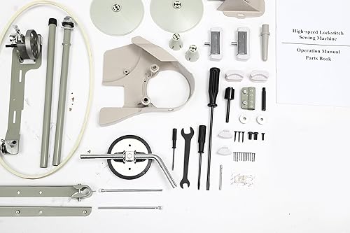 Miniatura 6 de Máquina de coser de cuero industrial de alta resistencia, máquina de coser eléctrica independiente, comercial para tiendas, talleres, hogares, 18.89