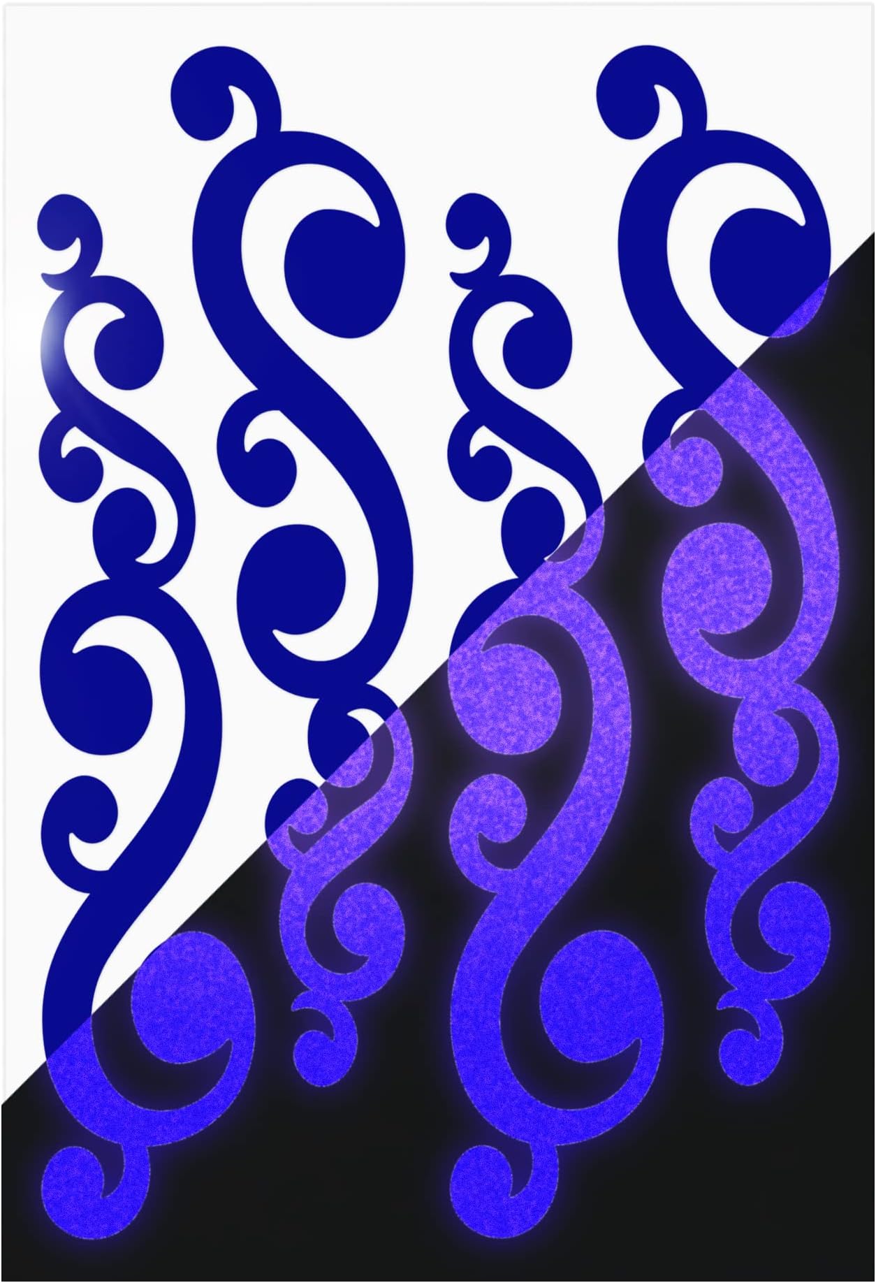 Seward Reflective Decals Vintage Swirls Set – Retro Style Safety Sticker Kit – Vintage Ornament Reflector Stickers Street Studios