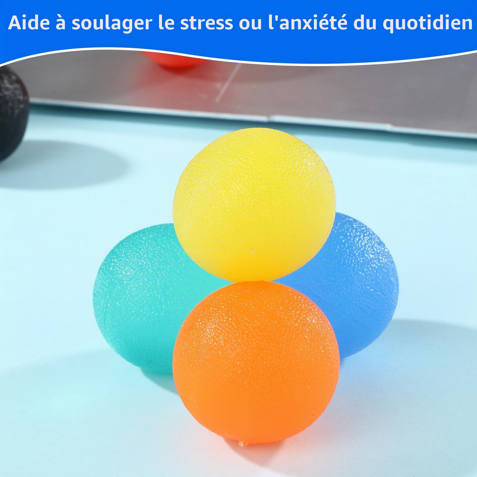 Balle D'exercice À La Main Thérapie Par Les Doigts Renforcement De La Poignée Améliorer La Flexibilité Presser Les Balles Anti-stress