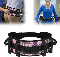 supregear Cinturón de Marcha - Ayuda de Transferencia Antideslizante con 7 Asas y Hebilla de Liberación Rápida, Ideal for Cuidado de Personas Mayores, Floral Violet