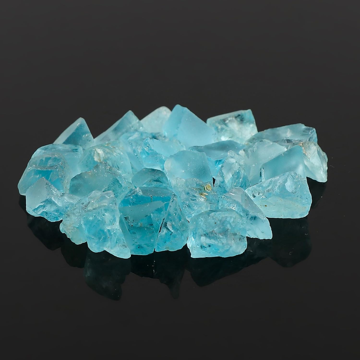 2 PCS, 30 Cts. AURA GEMS Sky Blue Topaz Raw Gemstone, Natural Topaz Rough For Jewelry Making, November Birthstone, Chakra Healing Reiki Wikka Yoga Crystals, Wire Wrapping, DIY, 10 mm To 15 mm