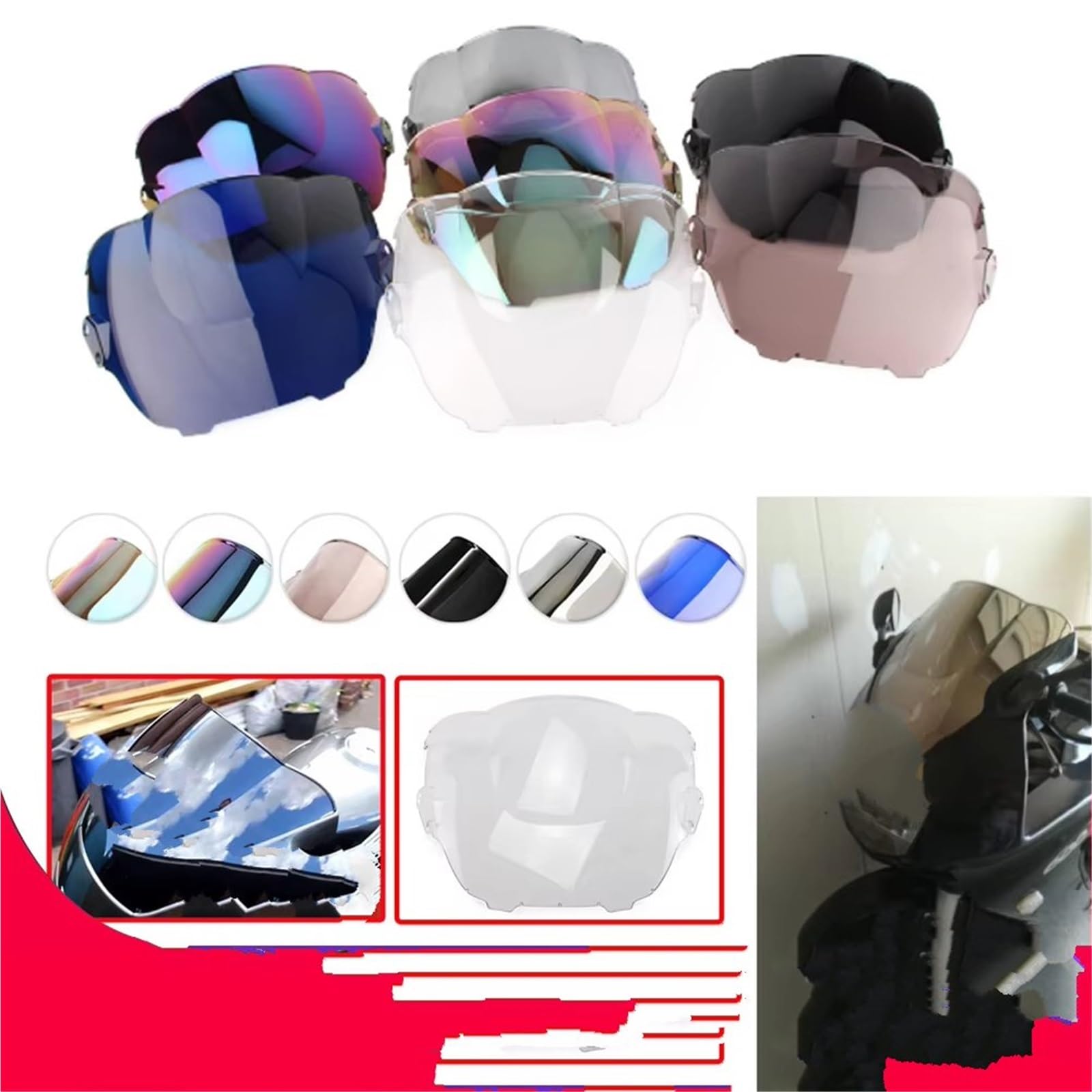 Parabrisas Motocicleta Parabrisas de Doble Burbuja para CBR600 para CBR 600 para F3 1995-1998, Accesorios para Motocicleta, Deflector de carenado. Deflector Moto(Clear)