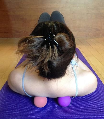 Miniatura 3 de Kieba Bolas de lacrosse de masaje para liberación miofascial, terapia de punto gatillo, nudos musculares y terapia de yoga. Juego de 2 bolas firmes