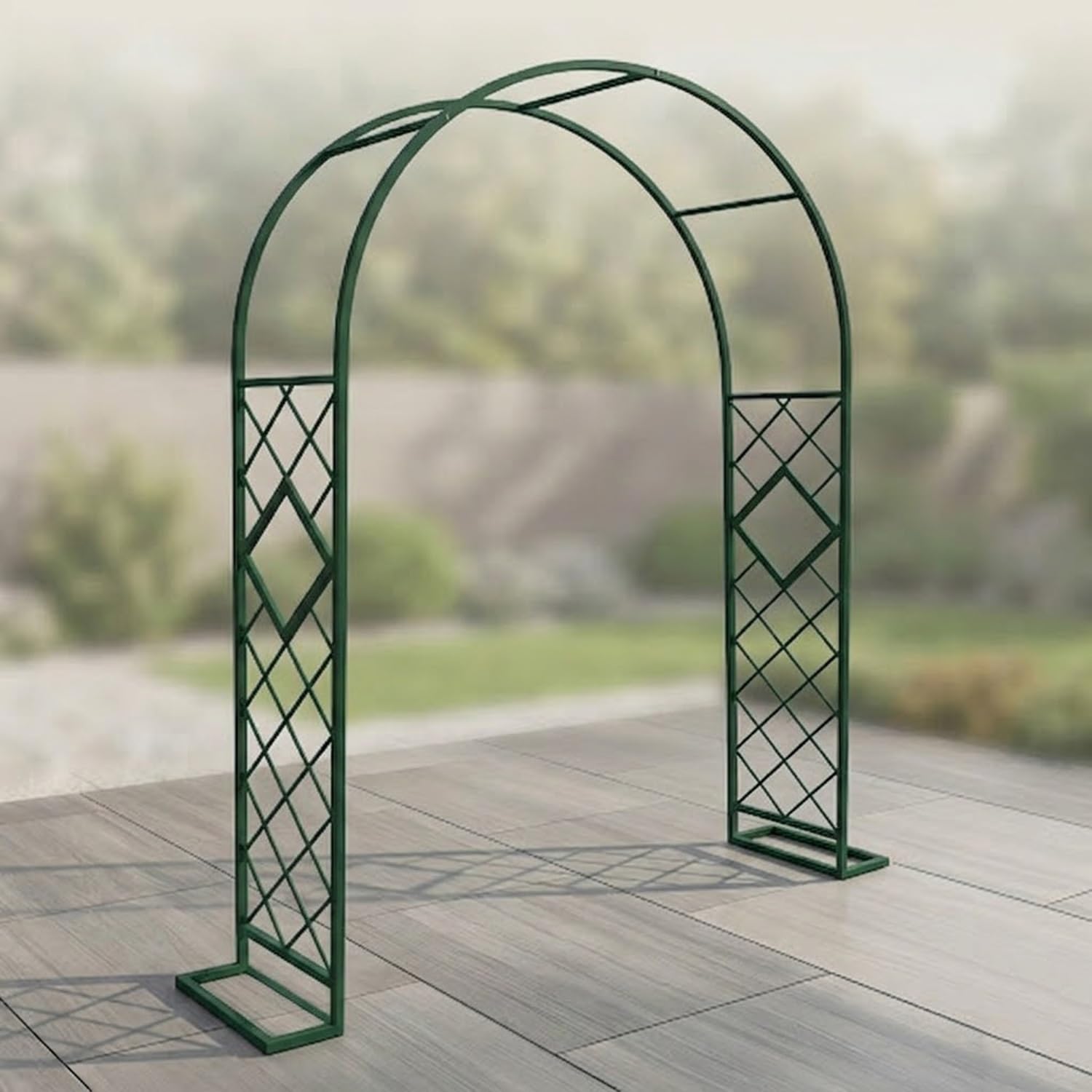 Arche de jardin pour plantes grimpantes : tuteur solide contre le vent