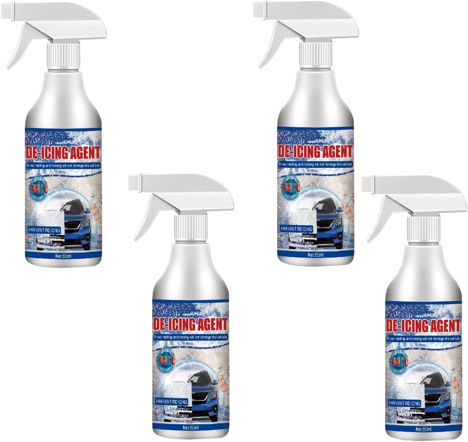 Ice Off Windshield Spray,Snow Melting Spray Deicer,Anti