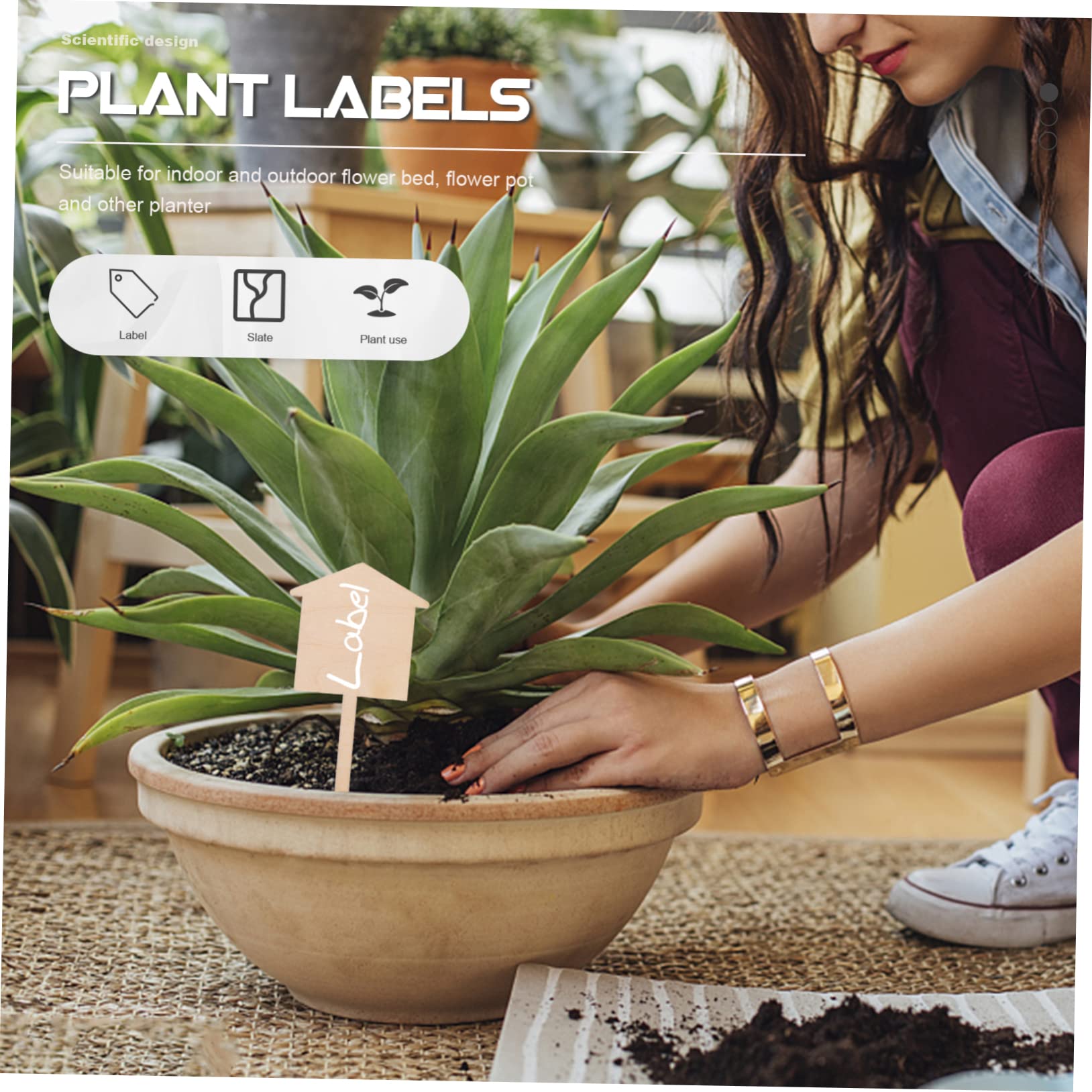 BESTonZON 3 Sätze Pflanzenschilder Beschriftbare Gartenmarkierungen Für Pflanzen Für Drinnen Und Draußen Zur Dekoration Und Klassifizierung 50 Stück * 3