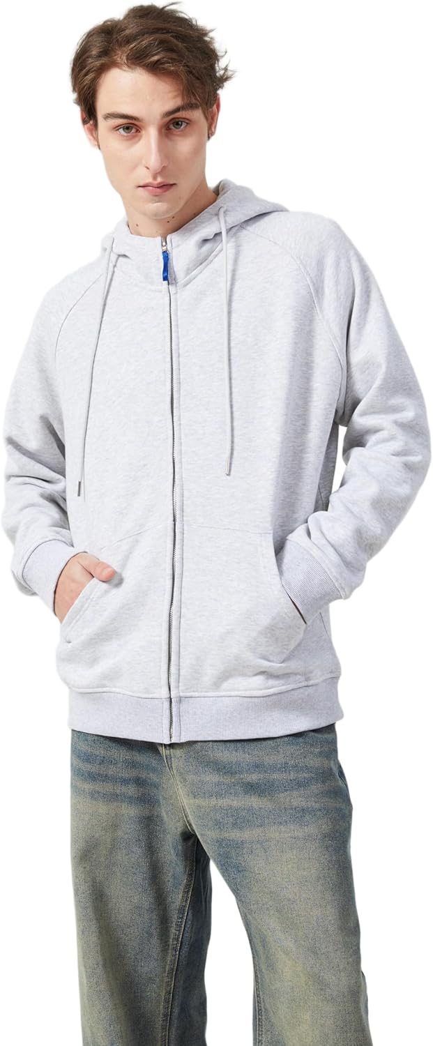 Men's Fashion Sweatshirt Cotton Comfy Hooded Sweatshirt With Pocket Soft Hoodie Sweatshirts For Men Full Zip