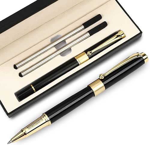 YIVONKA Ballpoint Pen Black Refill,Luxury Ballpoint Line width 0.5mm,Best Ball