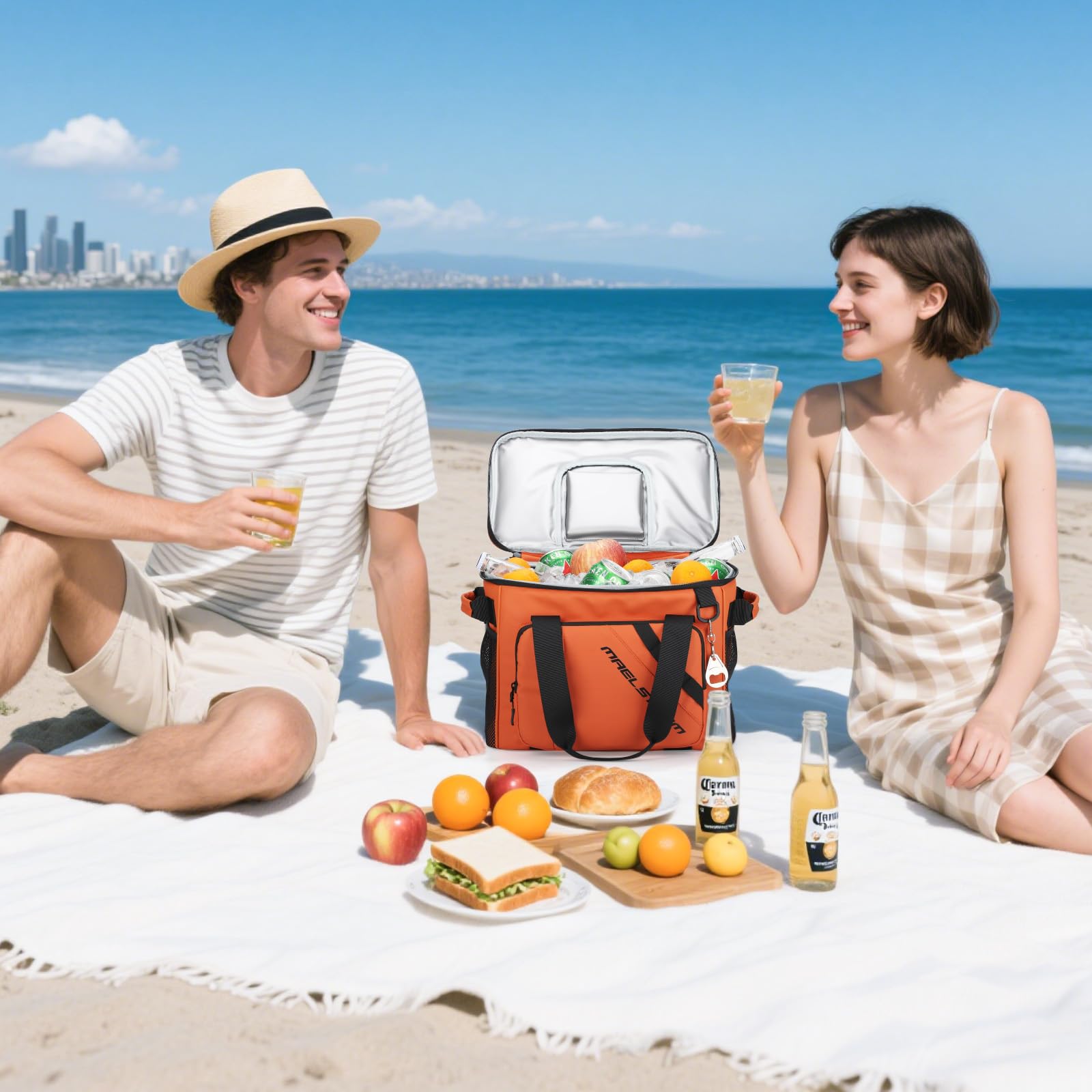 Maelstrom Kühltasche 25L, Faltbare isolierte Kühltasche mit Schnellzugriff | 5-Schicht-Isolierung, 16 Std. kalt, auslaufsicher, wasserdicht, mehrere Taschen, Flaschenöffner, Strand, Camping & Picknick
