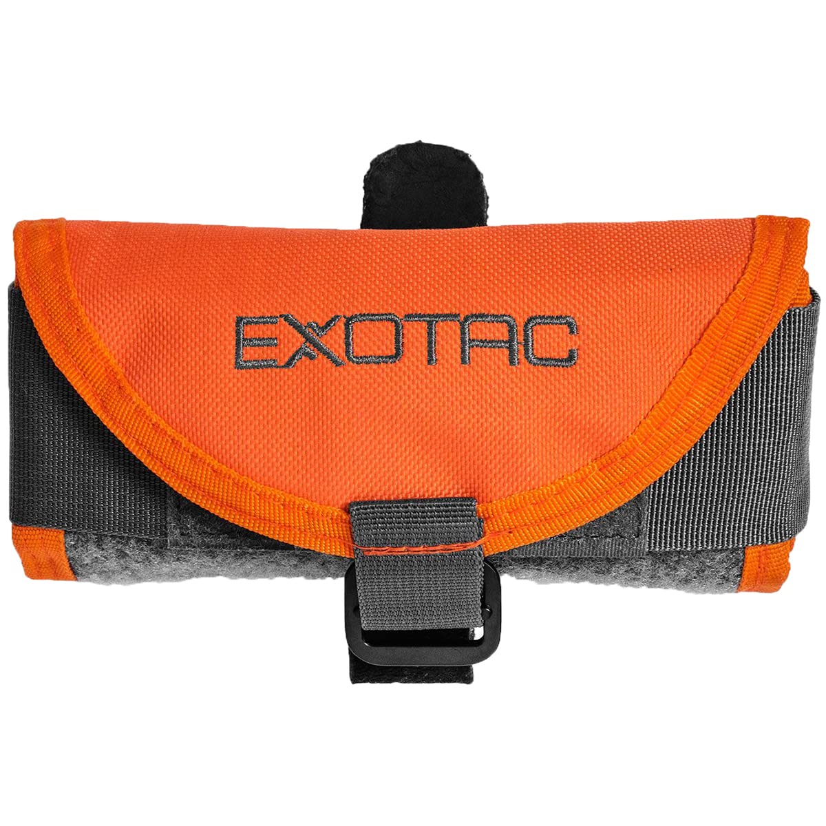 ExotactoolROLL Compact Carry Tool Storage Solution for Fire-Starting Gear, Knives, and Multi-Tools with Five Quick Access Elastic Mesh Slip Pockets and Hook and Loop Closure