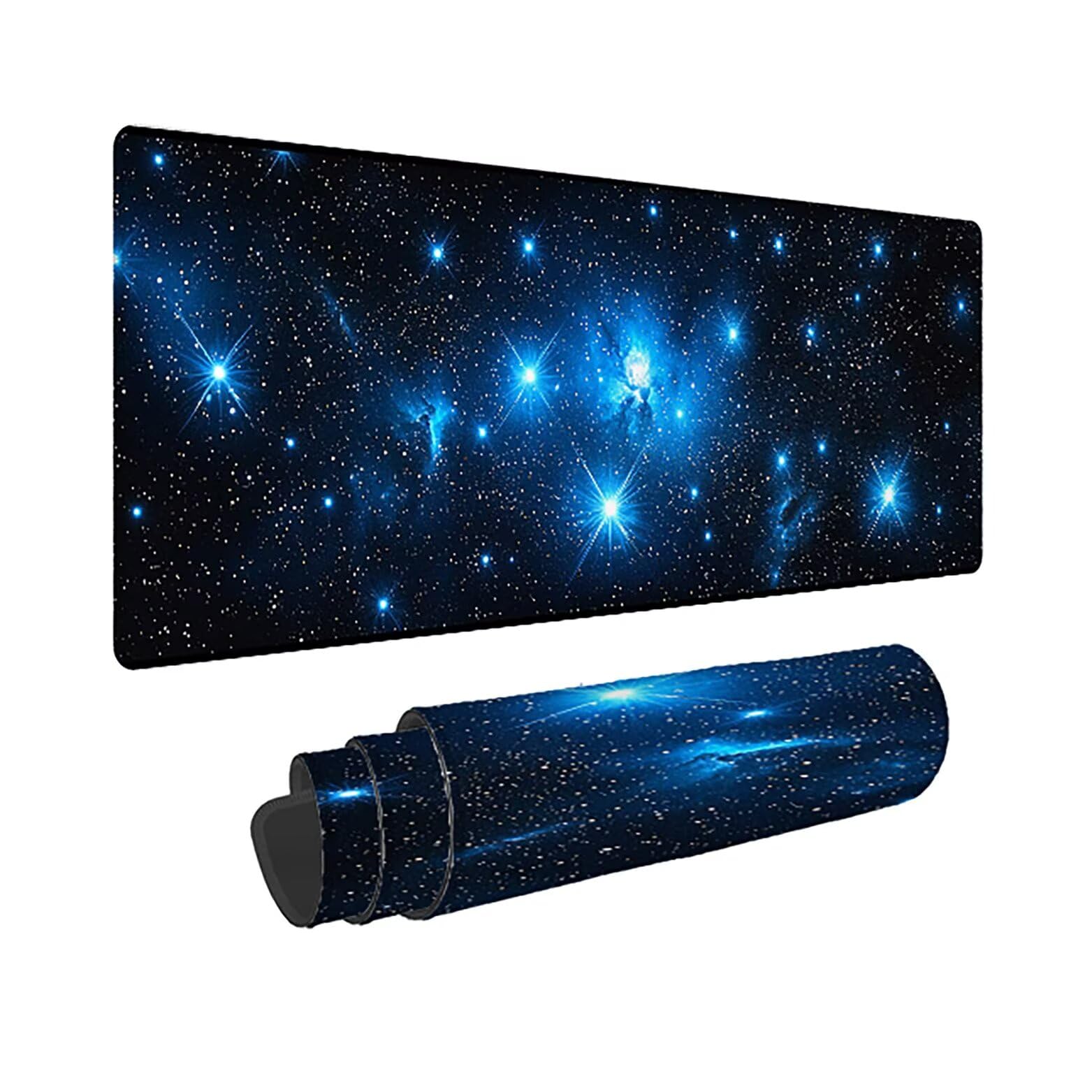 Podkładka pod mysz do gier XXL gwiaździste niebo krajobraz, podkładka pod mysz XXL - 1200 x 600 x 3 mm - podkładka pod mysz matowa, bardzo duża podkładka pod biurko dla graczy, antypoślizgowa podstawa