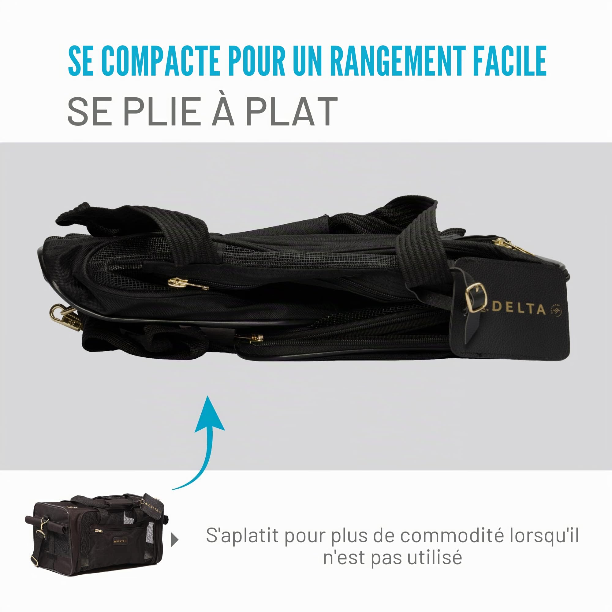 Sherpa Sac de Transport pour Animal Domestique Noir
