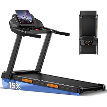 LONTEK Treadmill for Home Foldable with Incline 15% Treadmill 12 km/H Treadmill for Home with 3.0 HP Motor and LED Display Max Load 136 kg