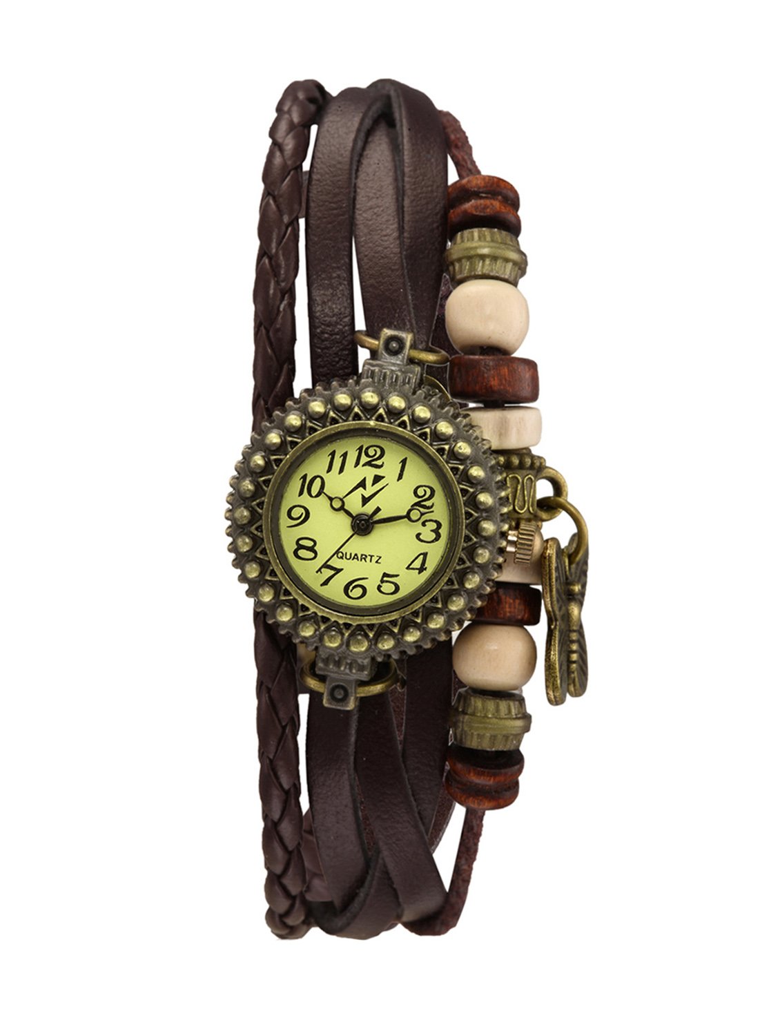 ITHANO - Leather Bracelet Analogue Brown Off-White Small Dial Womens Watch-WHSD001 (B07B4BMTVL) Amazon Price History, Amazon Price Tracker