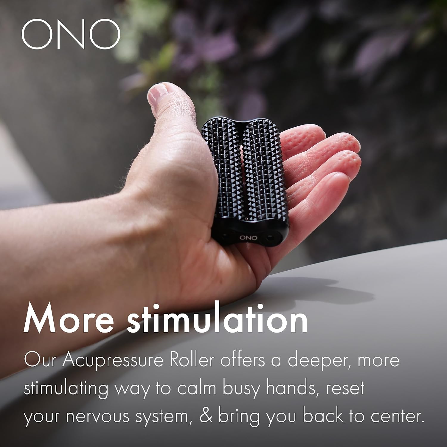 ONO Roller - Handheld Fidget Toy for Adults | Help Relieve Stress, Anxiety, Tension | Promotes Focus, Clarity | Compact, Portable Design (Acupressure, Junior Size - Aluminum)