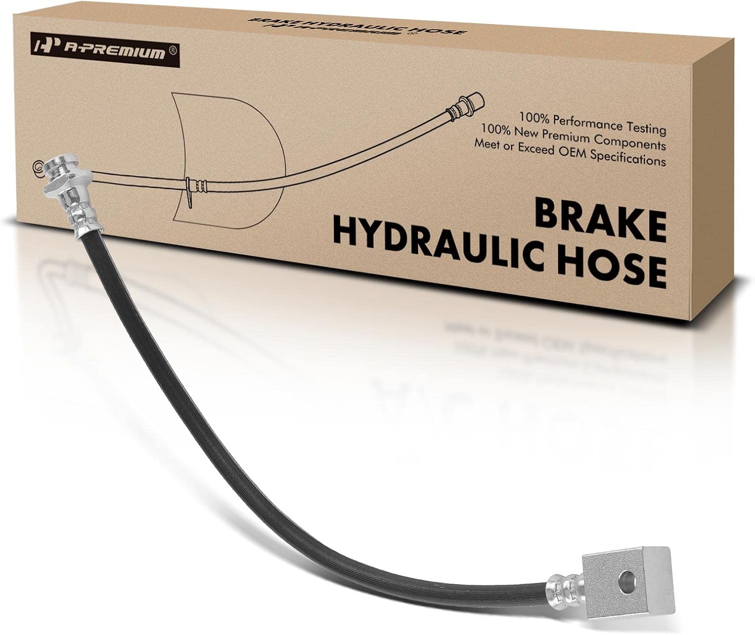 A-Premium Rear Center Brake Hydraulic Hose Compatible with Select Nissan Models - Pathfinder 2003-2004 V6 3.5L, with Vehicle Dynamic Control- Replace# 462105W90A