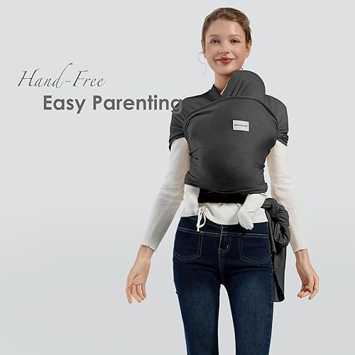 Miniatura 7 de Portabebés, portabebés para recién nacidos de 7 a 35 libras, portabebés para recién nacidos, portabebés para recién nacidos y bebés, gris