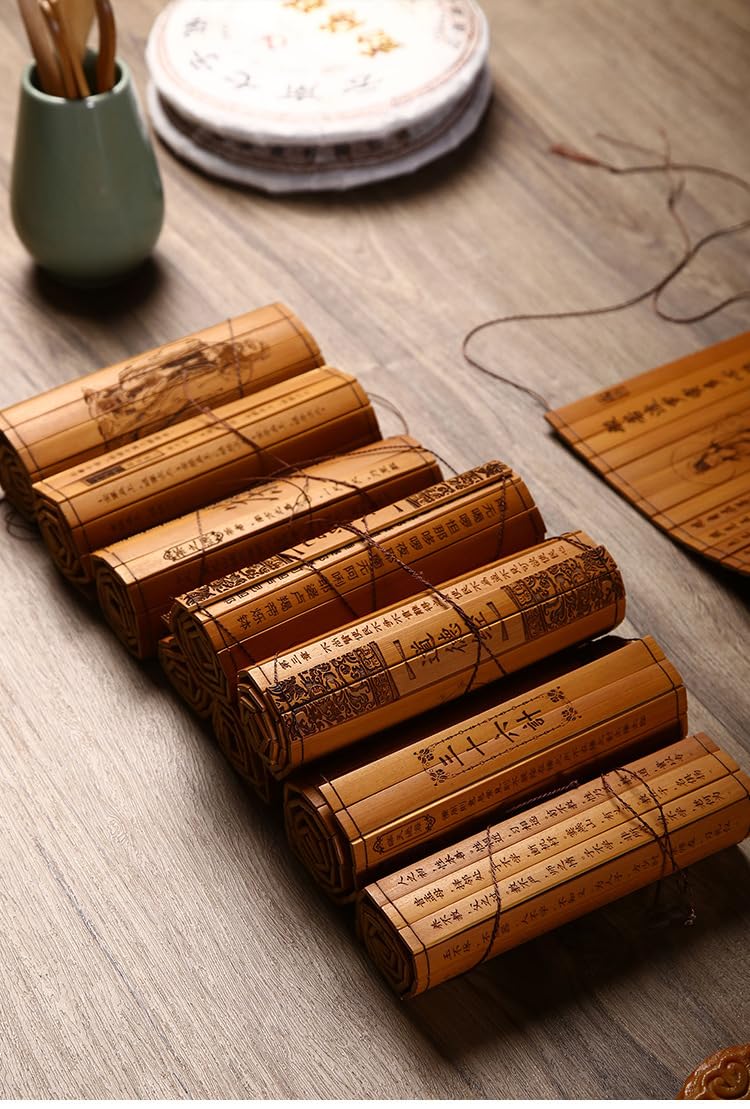 Amazon.co.jp: LIVIA中国風、竹文字、竹彫刻、竹簡/巻物、三字経
