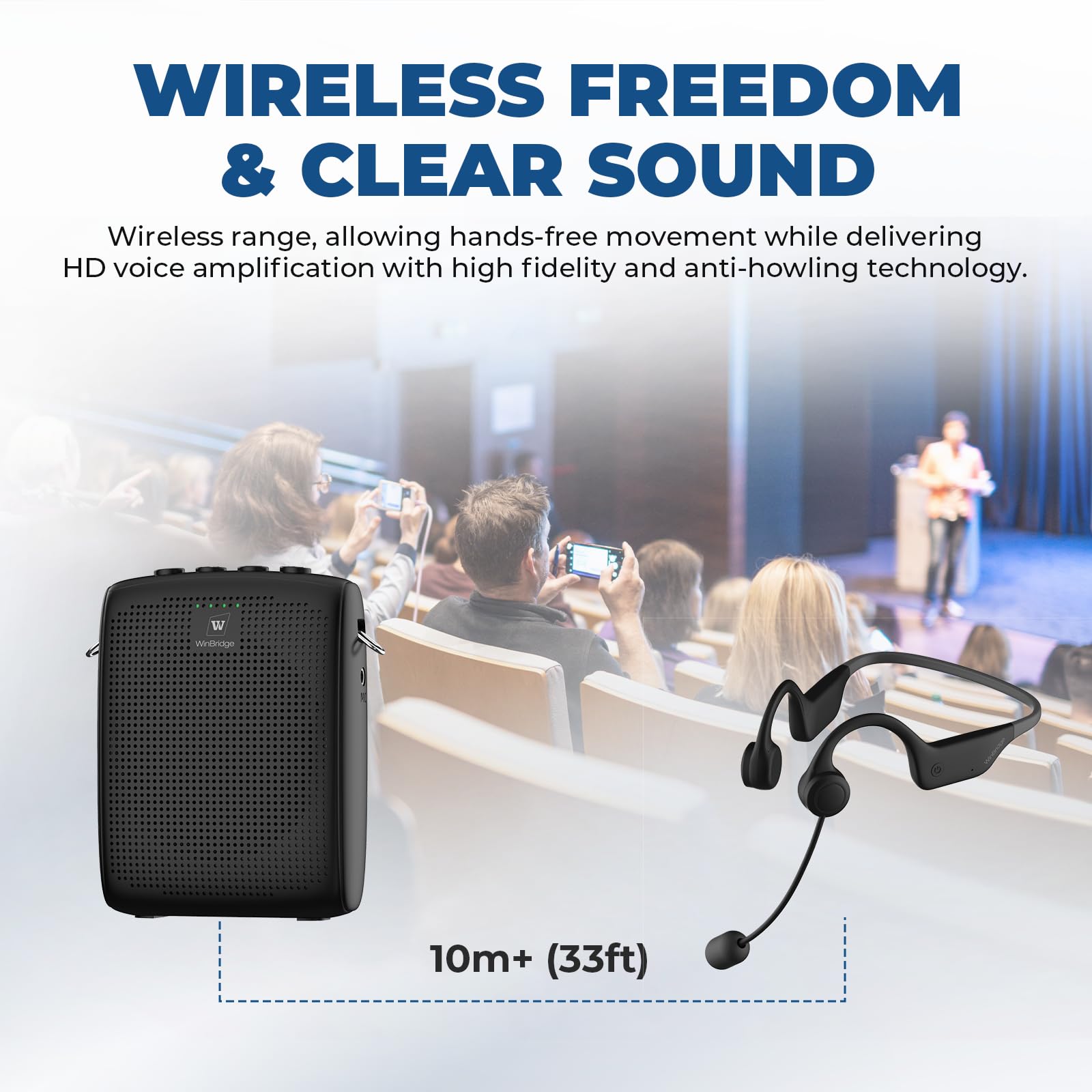 WINBRIDGE ポータブル拡声器　H5 ハンズフリー Amazon.co.jp: WinBridge 拡声器 ポータブル拡声器 2本ヘッドセット