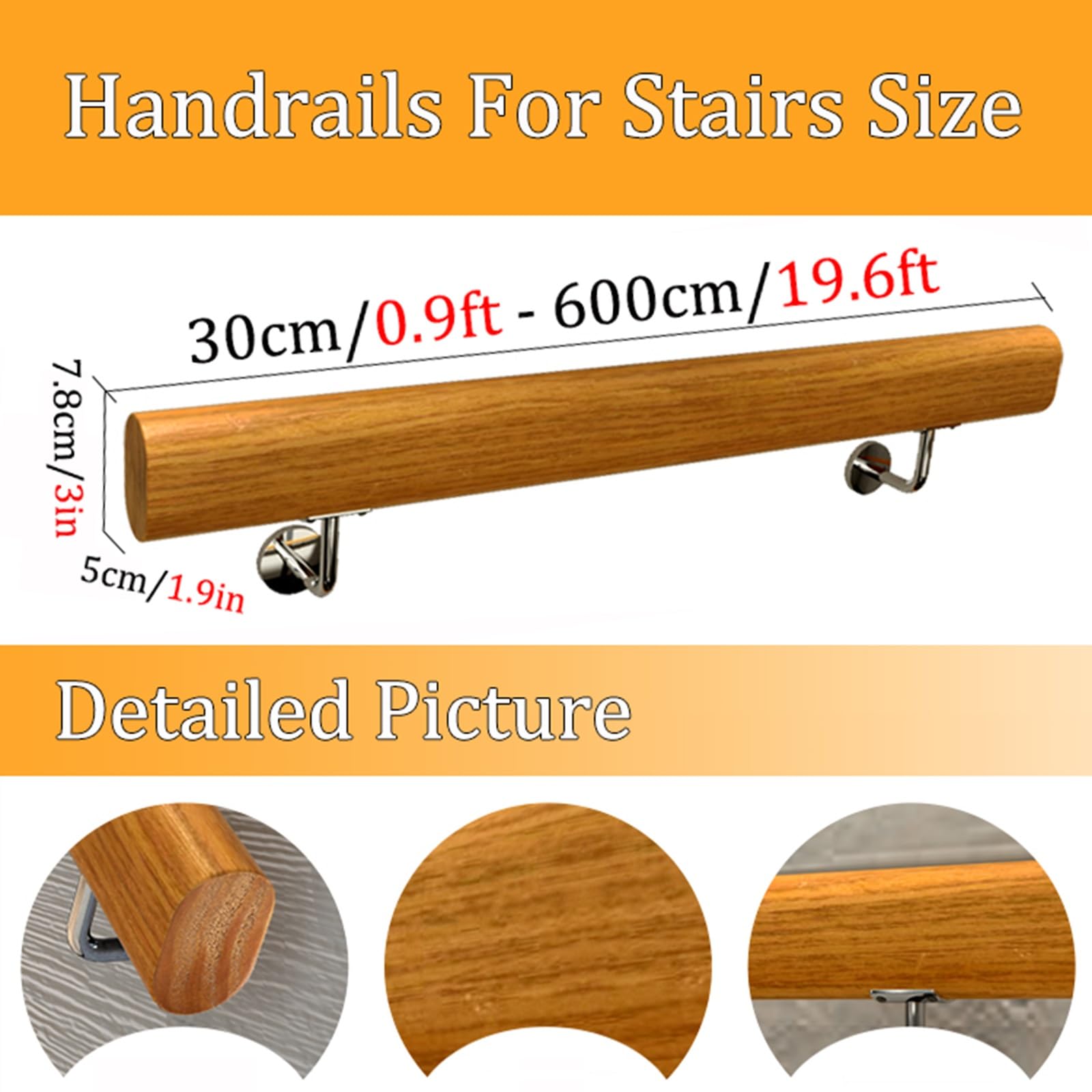 Klettergerüst aus Holz mit Metallgeländer – Indoor/Outdoor Rutsche mit Sicherheitsgriff für Kinder/Kleinkinder (80 cm) – und lustiges Spielgerät