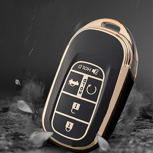 Miniatura 4 de RFSRZ Car Key Fob Cover for 2022 2023 Honda Civic CR-V XR-V with Bling Bracelet Silicone Bead Diamond Key Chain