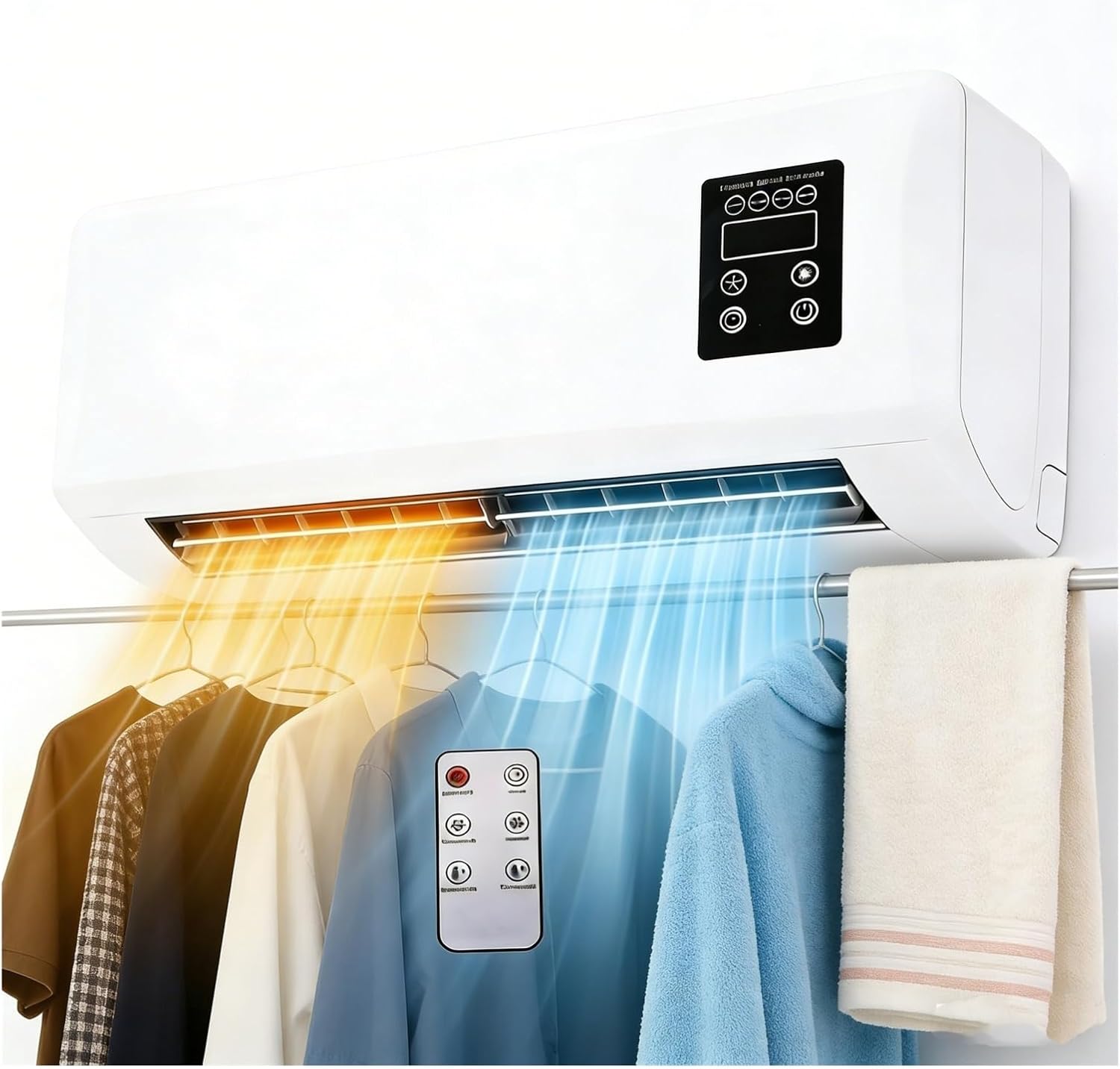 Wall Mounted Ac Unit Ductless, 1800W Ductless Air Conditioner, Wall Mounted Air Conditioner, Wall Mounted Remote Control And Timer, Providing Efficient Heat And Natural Ventilation Solutions