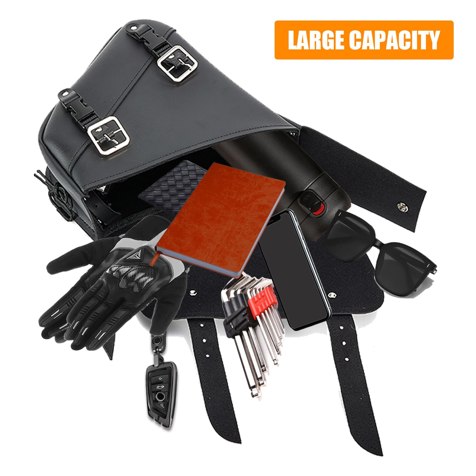 Amazon.com: RiderVibe Motorcycle Saddle Bags Synthetic