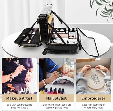Rolling Makeup Train Case, 18