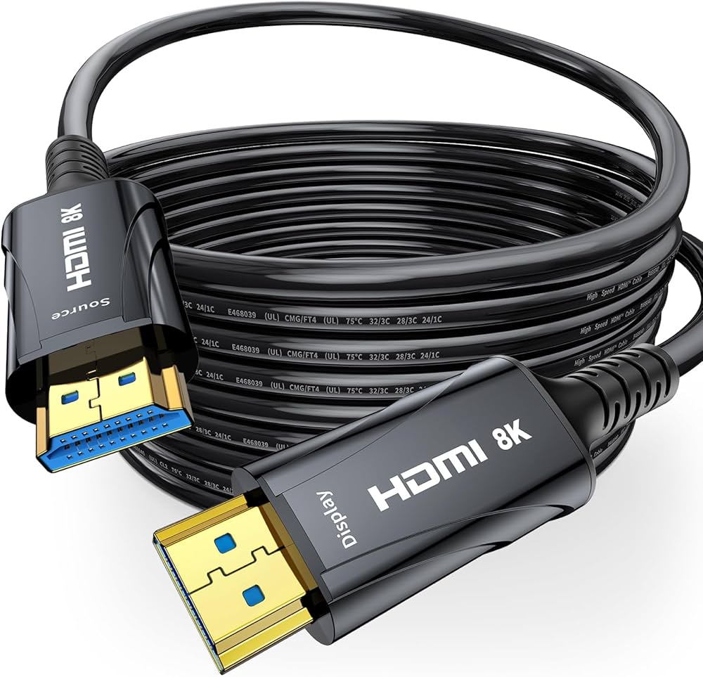 Amazon.com: Cratree 8K Fiber Optic HDMI Cable Long 50FT CL2 in