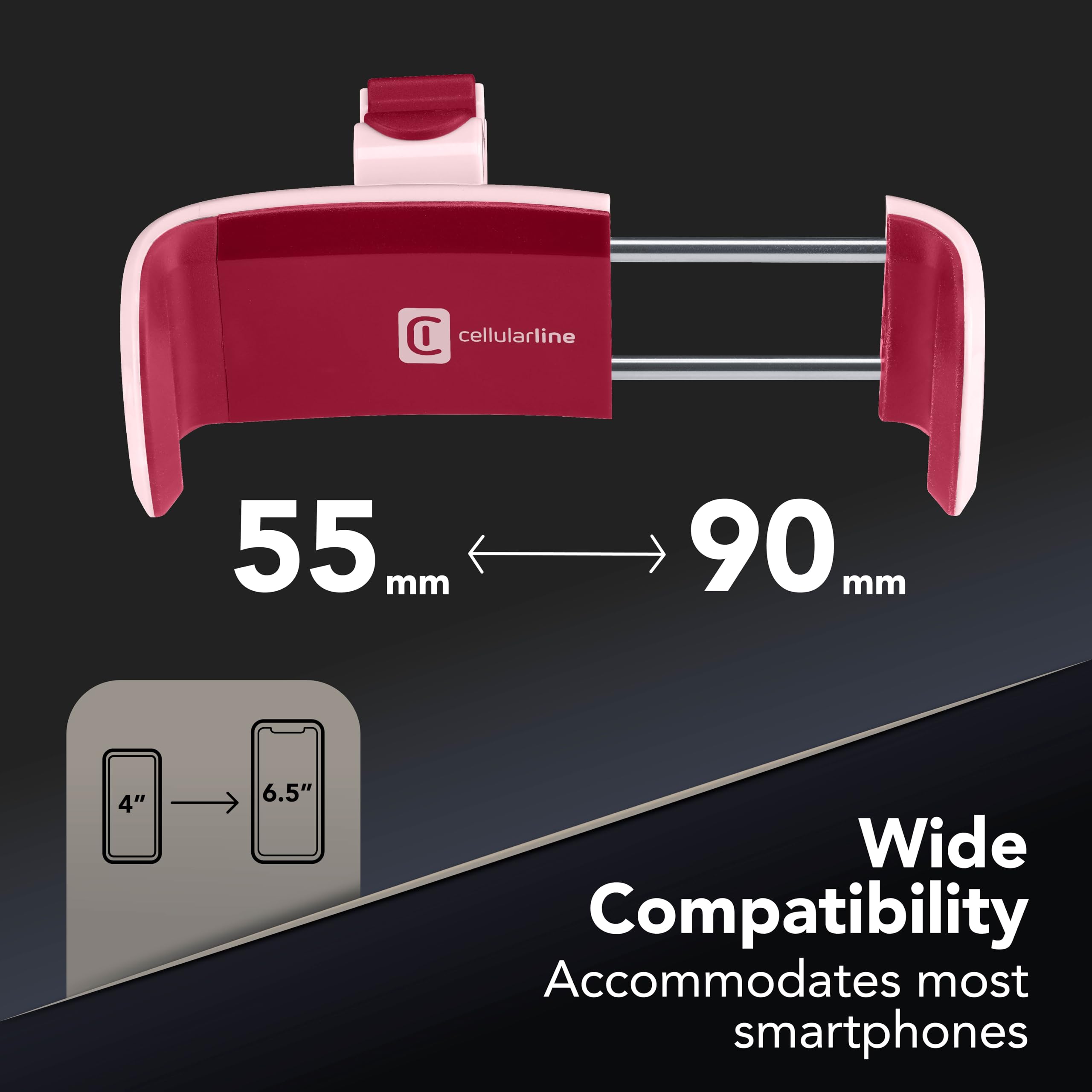Cartrend 10660 Supporto Smartphone Auto Wireless - Ricarica A Induzione - Fissaggio A Lamelle - 360° - 2