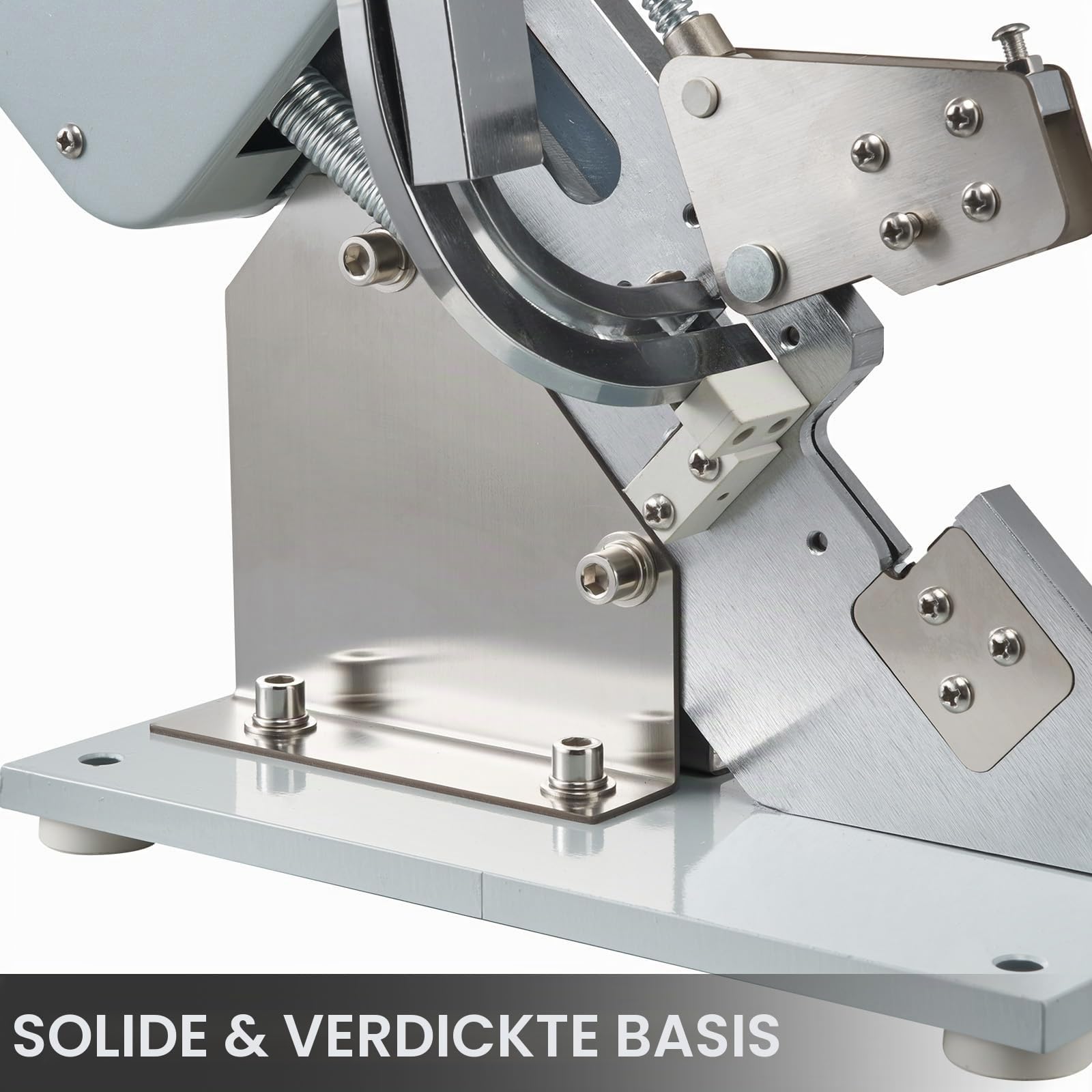 Happybuy Hochwertige manuelle u-förmige Wurst-Klipper-Schneidemaschine mit einer Schachtel Clips (5000 Stk.), robuste Brot Schneidemaschine aus A304-Feinstahl, klappbarer Allesschneider, 37x19x57 cm
