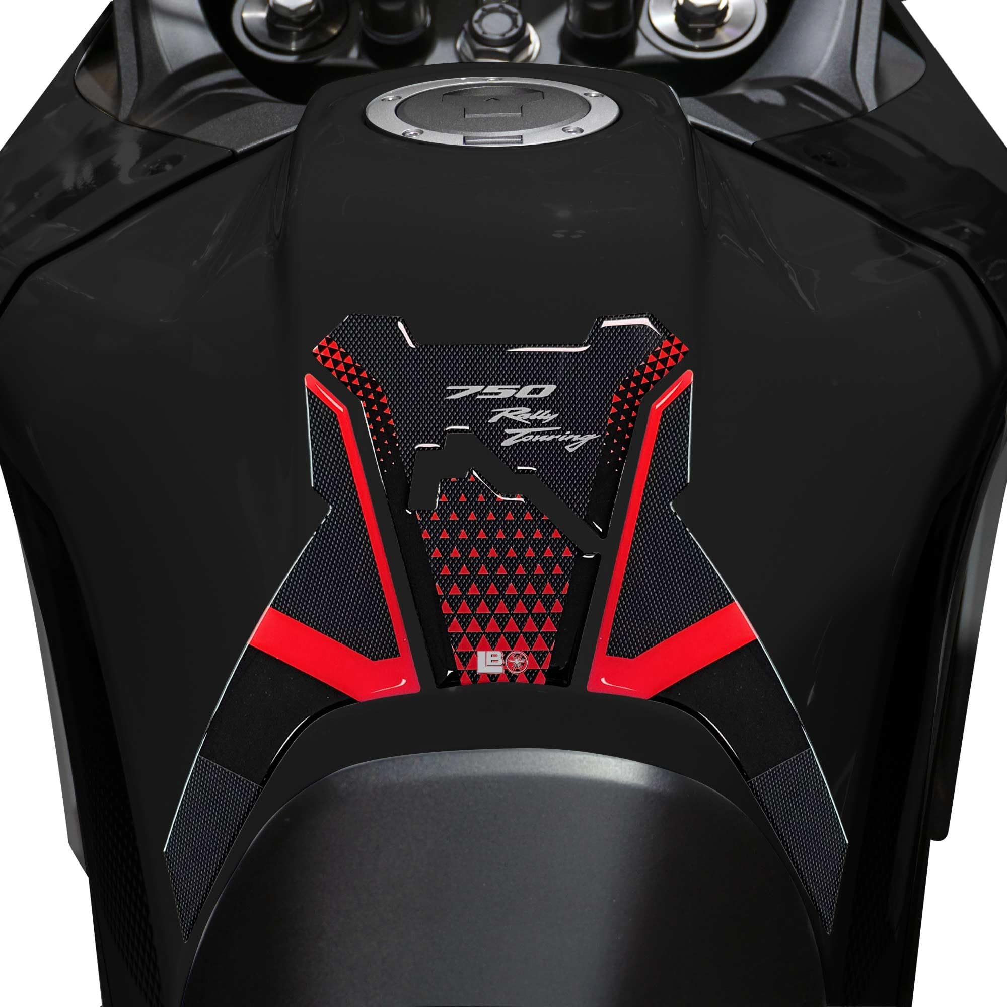 labelbike - Adesivo 3D Moto Paraserbatoio Protezione e Decorazione in Resina compatibile con Honda Transalp 2025 Colore Rosso