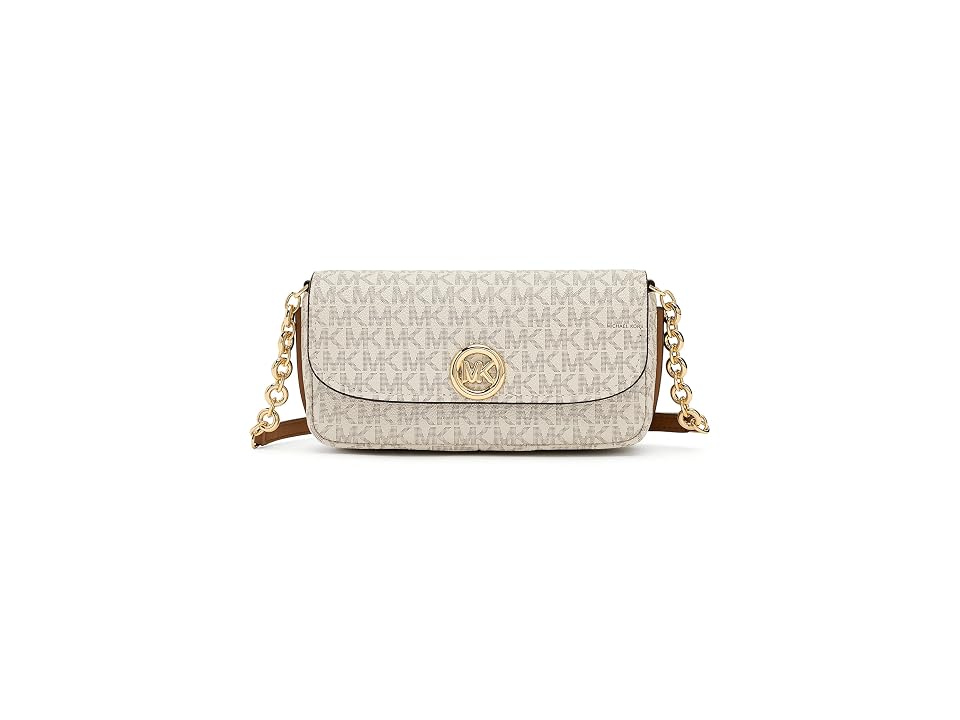 MICHAEL Michael Kors Nolita Small Flap Chain Crossbody Cross Body Women's Handbags Vanilla/Acorn : SM