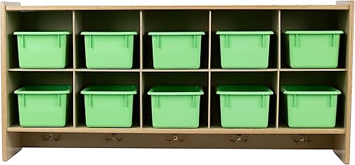 Miniatura 30 de Cubos organizadores de almacenamiento, 10 cubos con ganchos para abrigos, estante colgante de pared para juguetes de niños, guardería, aula, 47 Sin