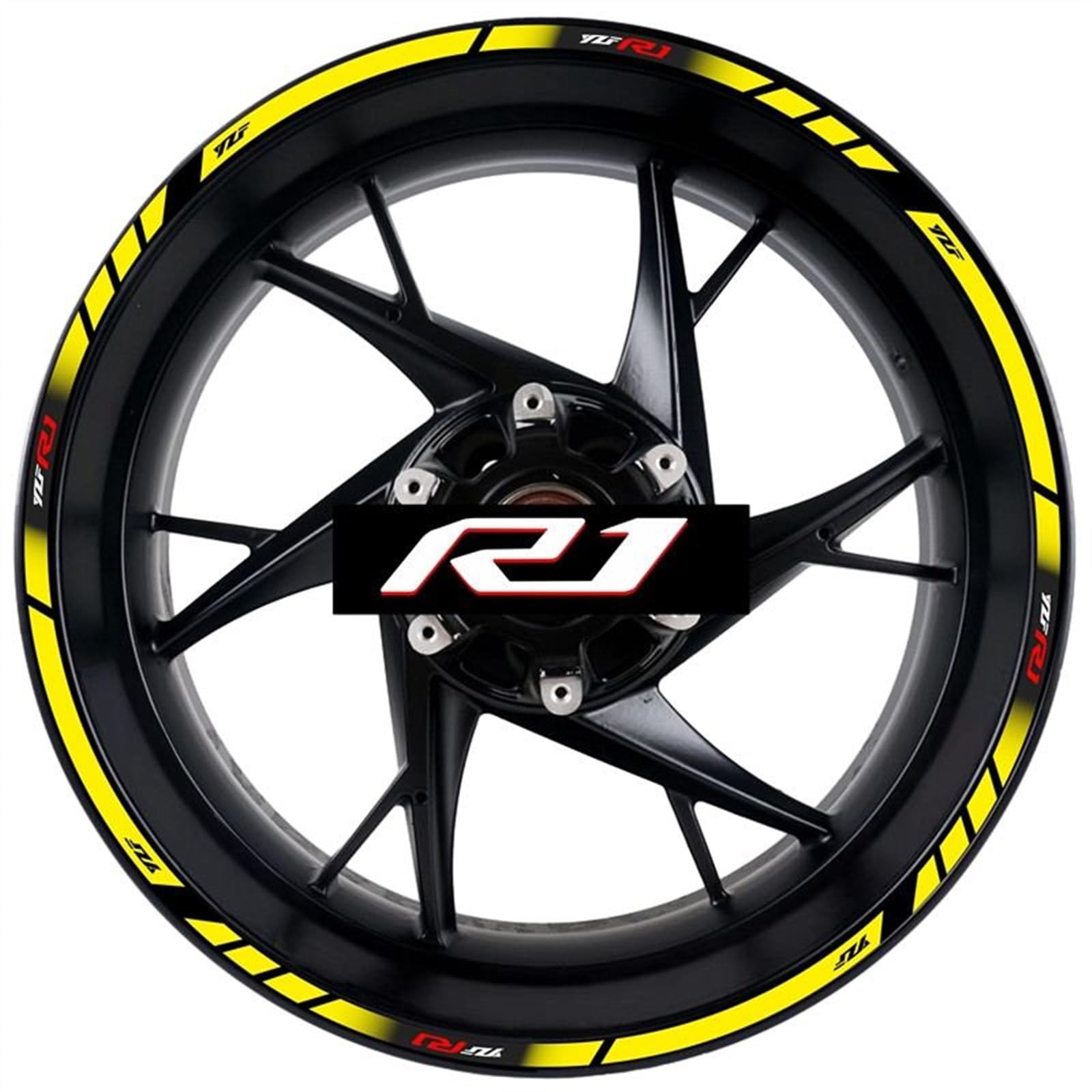 Applique for for YZFR1 Motorcycle Decal Set Decorative Wheel Hub for YZF R1 Wheel Rim Reflective Waterproof Sticker(A9,A)