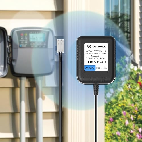Miniatura 6 de ANTOBLE Sistema de riego Transformador de fuente de alimentación 24V 300mA Sistema de temporizadores de riego Pieza de repuesto de cable de