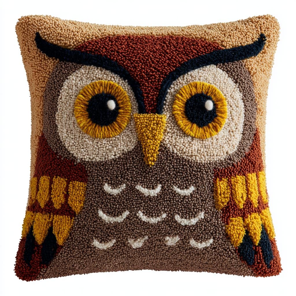 AxiangziK Latch Hook Pillow Kit for Beginners,owl