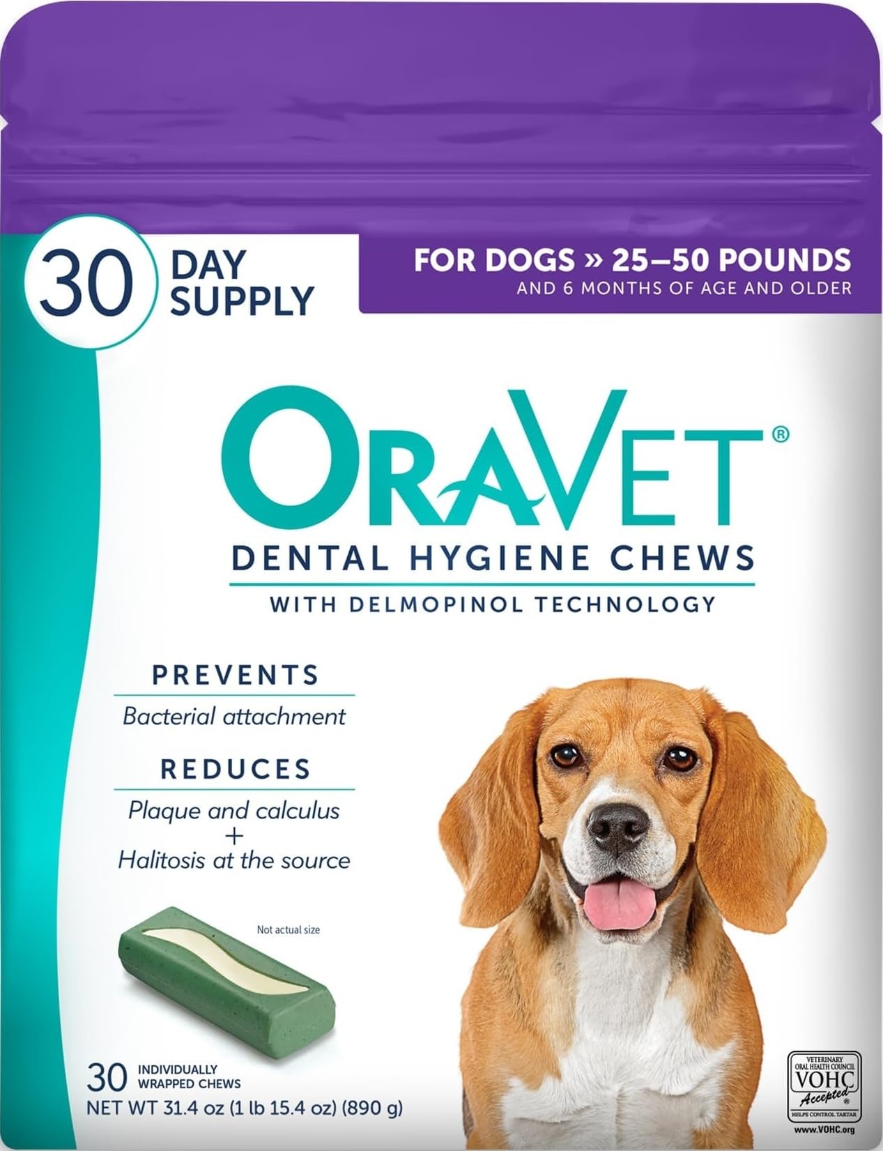 Oravet YYOJ - Hygiène Dentaire à mâcher pour Chiens de Taille Moyenne
