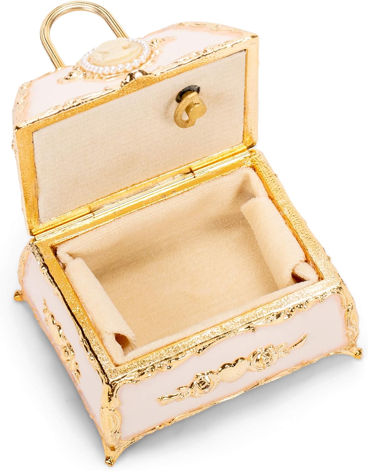 Splendid Ivory Cameo Handbag Shaped Music Box/Jewelry Box Playing Memory from Cats
