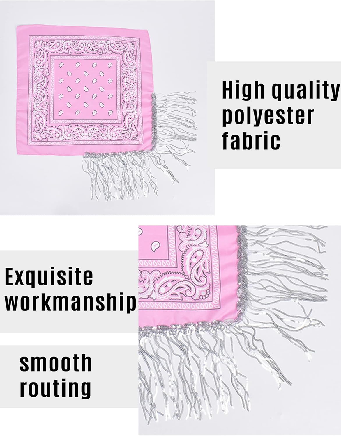 Fringe Rhinestone Bandana with Heart Sunglasses, Disco Cowgirl Bachelorette - Image 3