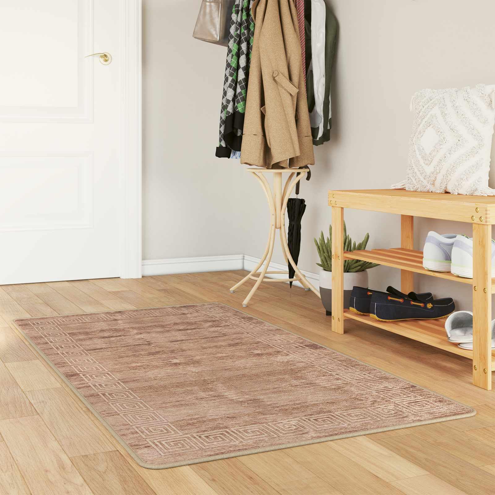 Tapis de couloir blanc lavable et antidérapant Marsa pour un sol sécurisé
