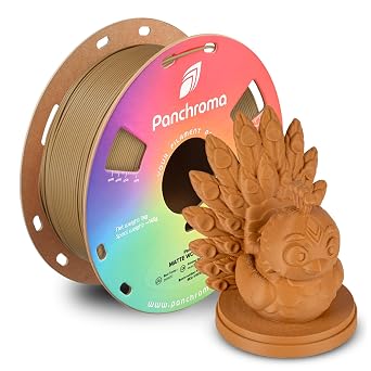 Polymaker Panchroma Matte PLA Filament 1.75mm, High Speed Wood Brown PLA 1kg 2.2 lbs, Formerly Polyterra Clog-Free 3D Printer Filament, Accuracy +/- 0.02mm, Fits FDM Printers