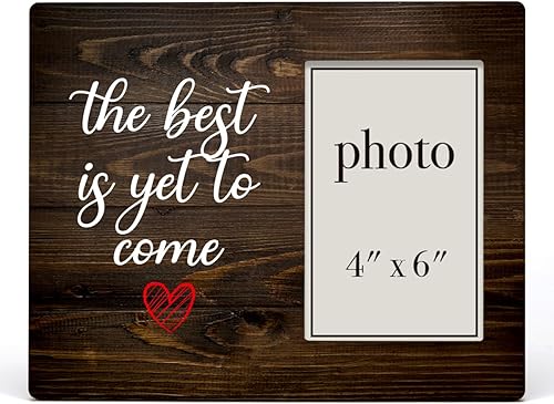 Miniatura 2 de Nurawo Regalos de boda para parejas, regalo para recién casados, marco de fotos de madera con lo mejor está por venir, marco de fotos de Mr & Mrs