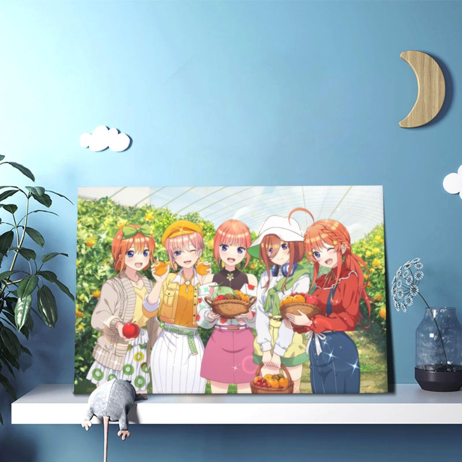 Amazon.co.jp: アートパネル 五等分の花嫁 ポスター キャンバス絵画 木 