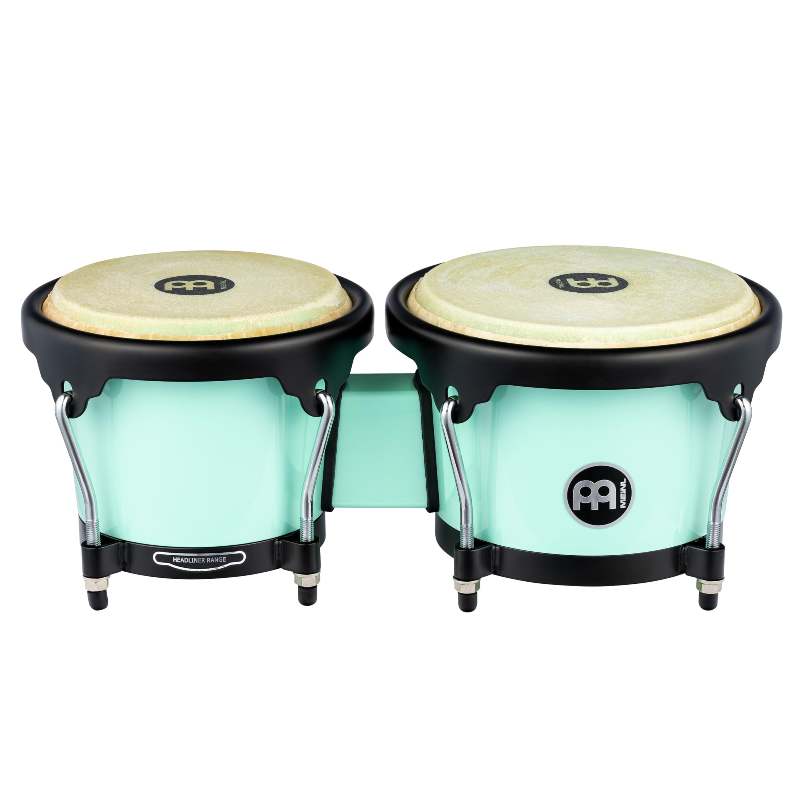 Meinl Percussion Bongos Journey Series - 2 Tamburi a Mano da 6.5 e 7.5 Pollici - Chiave Accordatura Inclusa - Plastica ABS, Light Blue (HB50SF)