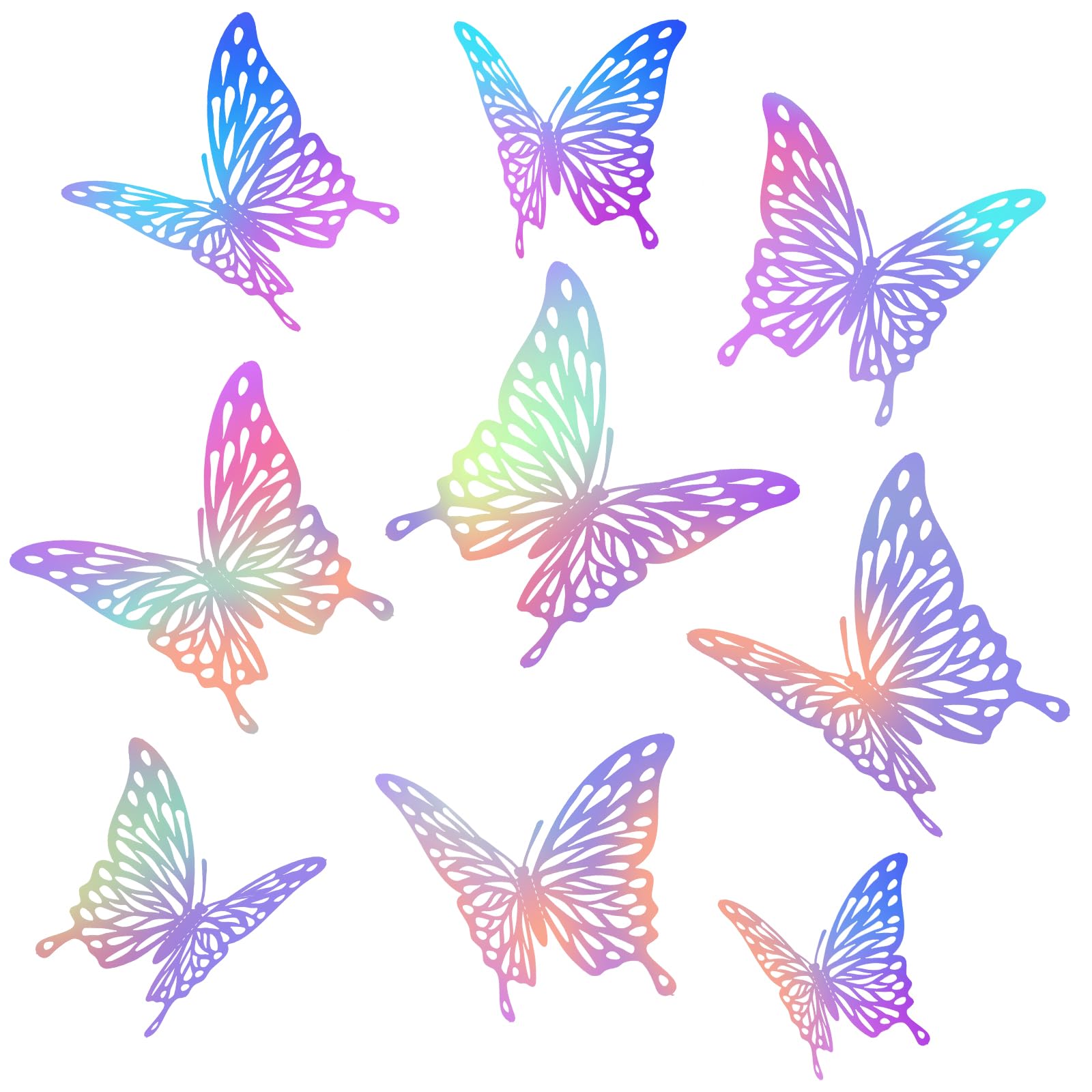 Juego de 48 pegatinas de mariposas decorativas para el colegio, mariposas, 3D, mariposas, pegatinas para niños, purpurina, mariposas, adhesivo resistente al agua para álbum de recortes, planificador